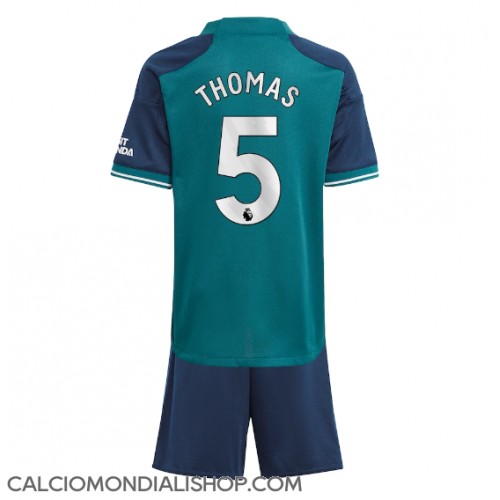 Maglie da calcio Arsenal Thomas Partey #5 Terza Maglia Bambino 2023-24 Manica Corta (+ Pantaloni corti)
